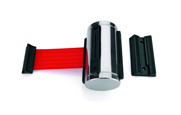 Gurtkassette Wandmontage rot mit 3 m Gurtband